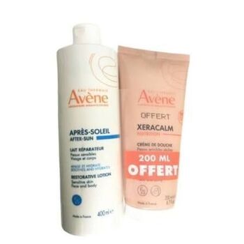 Avène Après-Soleil / Lait Réparateur + creme douche xeracalm offert