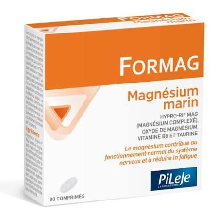 FORMAG  :  à base de magnésium marin + vitamine B6 +  taurine