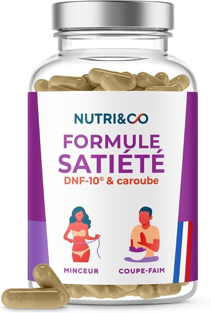 Nutri&Co Formule Satiété 2-en-1 – DNF10® + Caroube – 60 gélules