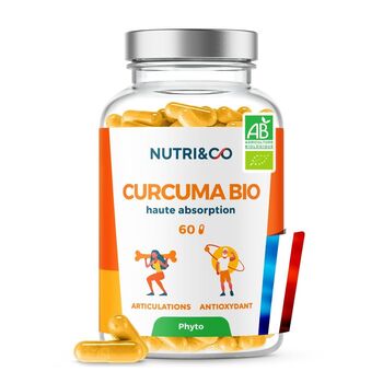 Nutri&Co Curcuma Bio Haute Absorption – 60 gélules