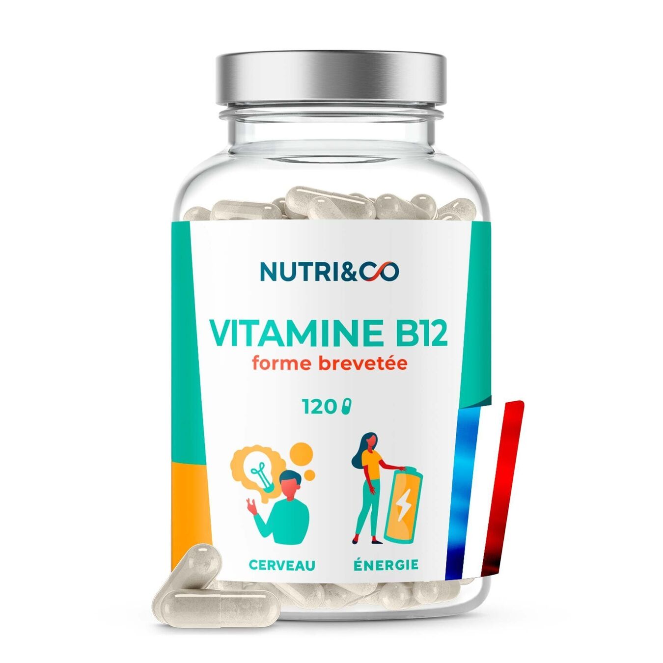 Nutri&Co Vitamine B12 Forte Brevetée – 120 gélules