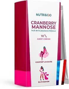 Nutri&Co Cranberry Mannose – Fruit de la Passion & Hibiscus – Goût Cerise – 10 sticks