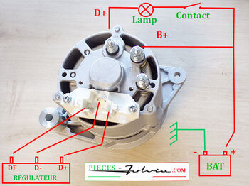 Alternator LIKE NEW 33A Lancia Fulvia series 2 - 3, 1300 - 1600