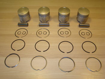 Set pistoni completo Ø 77,2 (1a dimensione della riparazione) Lancia Fulvia 1300