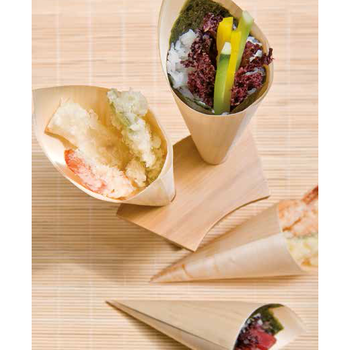 Cornet en bois de pin 13 x 7.5 cm - carton de 1000 unités