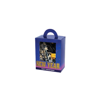 Assortiment de cotillons pour 10 personnes Noir holographique