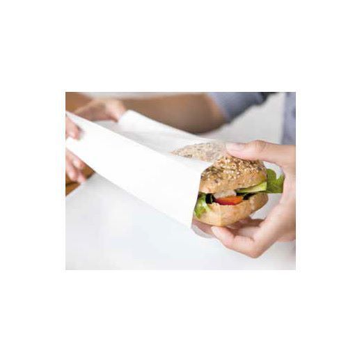 Sachet Blanc avec fenêtre transparente14 x17 cm  - pack de 100 unités