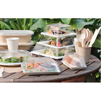 Couvercle en PET pour référence 215.90 - 16.4x16.4x4 cm - carton de 500 unités