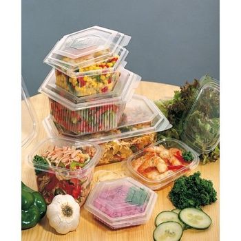 Barquette micro-ondable à couvercle à charnière 250ml - pack de 900 unités