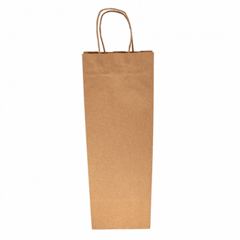 Sac bouteille KRAFT NEUTRE 14+8x40 cm - carton de 250 unités