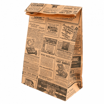 Sac papier SOS sans anses 14 + 8 x 24 cm TIMES KRAFT - carton de 1000 unités