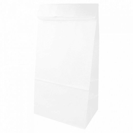 Sac papier SOS sans anses 15 + 10 x 32 cm neutre BLANC - carton de 1000 unités