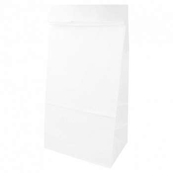 Sac papier SOS sans anses 15 + 10 x 32 cm neutre BLANC - carton de 1000 unités