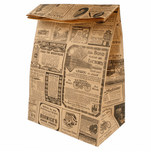 Sac papier SOS sans anses 22 + 14 x 37 cm TIMES KRAFT - carton de 500 unités