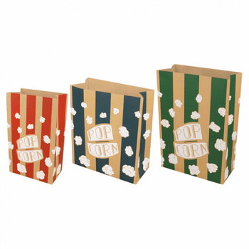 Sac à pop-corn stripes MINI  2.5 l - carton de 500 unités
