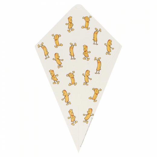 Cornet kangourou avec languette pour sauce en carton CHIPS 250g - carton de 1200 unités