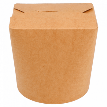 Pot en carton avec fermeture croisillon pour pâtes Neutre kraft 780 ml - carton de 450 unités