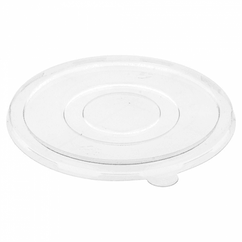 Couvercle bas en PET pour bol en cellulose naturelle 500 ml de référence 224.32 - carton de 600 unités