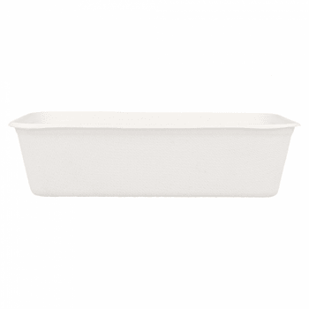 Barquette en cellulose naturelle fibre de canne à sucre  -Blanc - 17.5x12 cm- carton de 500 unités