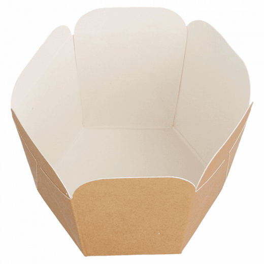 Pot en carton pour riz/ pâtes / salades / plats cuisinés Marron 100 ml - carton de 5000 unités