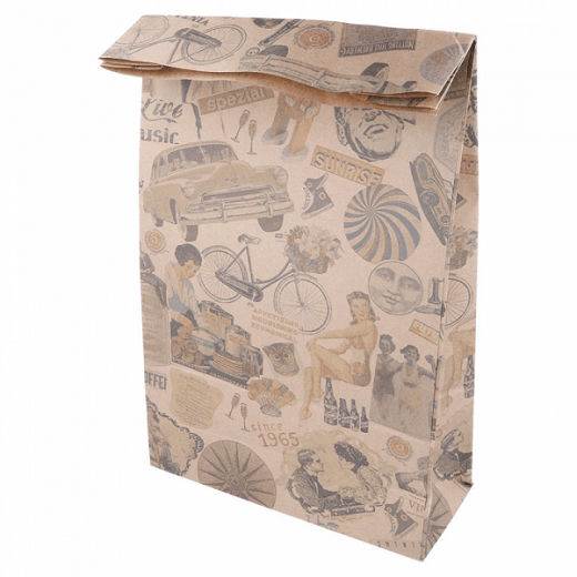 Sac kraft sos sans anses Christmas Vintage 20 9x34.5cm Carton de