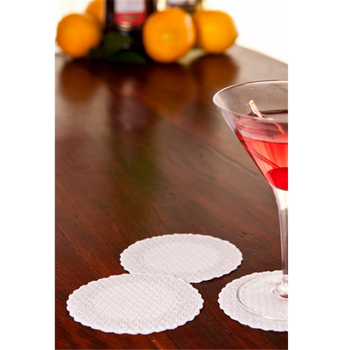 Dessous de verre voie sèche Dentelle 9 cm - carton de 3000 unités