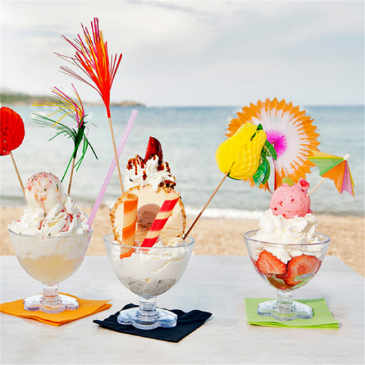 Décoration pour glaces Feux d'artifices 23.5 cm assorties - pack de 100 unités