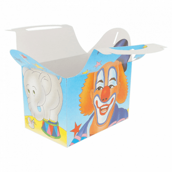 Boite pour les enfants - Modèle Cirque - pour vente à emporter 15.5x10.5x17.5(h) cm - carton de 300 unités