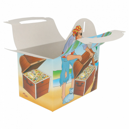 Boite pour les enfants - Modèle Pirate - pour vente à emporter 15.5x10.5x17.5(h) cm - carton de 300 unités