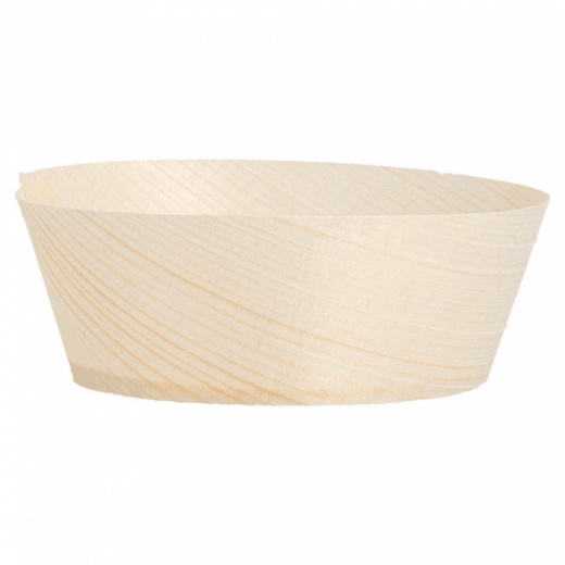 Récipient rond en bois de pin 7x2.5 cm - pack de 100 unités