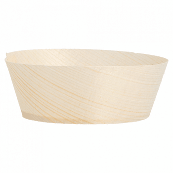 Récipient rond en bois de pin 7x2.5 cm - pack de 100 unités