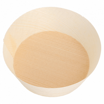 Récipient rond en bois de pin 7x2.5 cm - pack de 100 unités