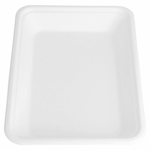 Assiette rectangulaire creuse en cellulose naturelle fibre de canne à sucre  - Blanc - 19.6x14.7cm - carton de 1000 unités