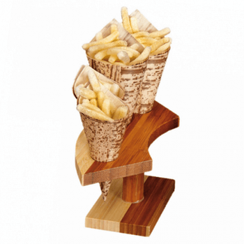 Support à cornet en bambou - 4 emplacements