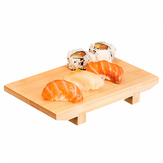 Planche de présentation en bambou pour sushi et maki 20.5x15x3 cm