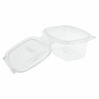 Barquette translucide 375 cc avec couvercle - carton de 600 unités