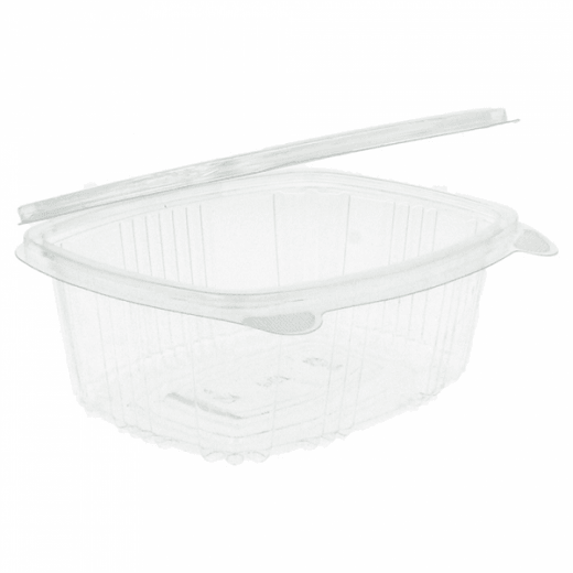 Barquette translucide 500 cc avec couvercle - carton de 500 unités