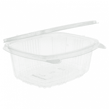 Barquette translucide 500 cc avec couvercle - carton de 500 unités