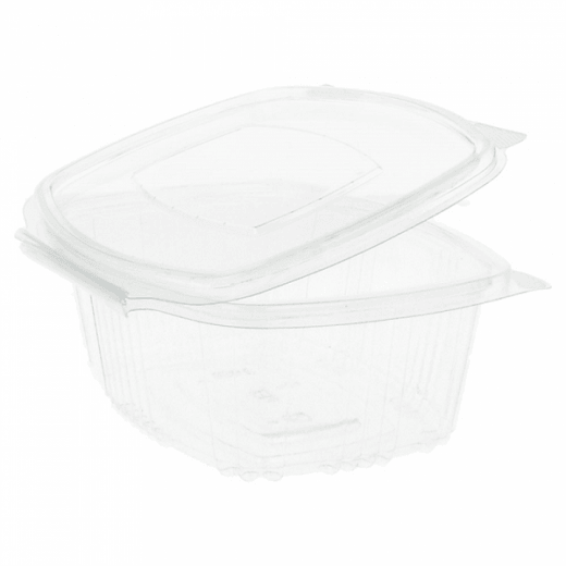 Barquette translucide 500 cc avec couvercle - carton de 500 unités