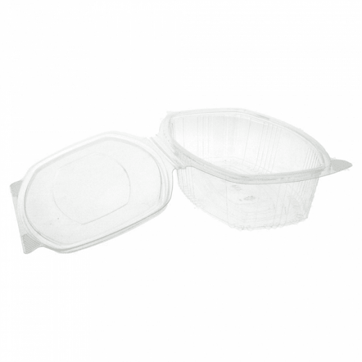 Barquette translucide 750cc avec couvercle - carton de 400 unités