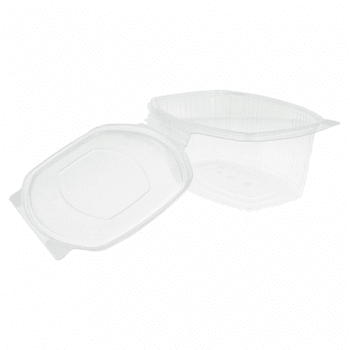 Barquette translucide 1000cc avec couvercle - carton de 400 unités