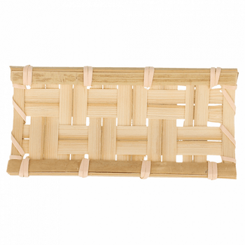 Mini tuile en bambou tressé 10.5x5 cm - pack de 24 unités