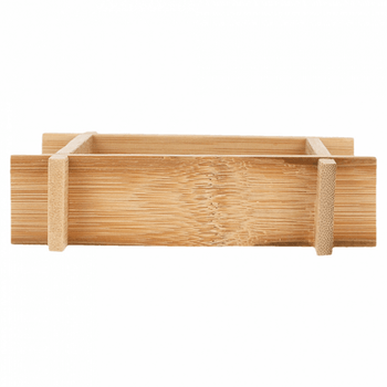 Mini récipient en bambou tressé 12x12x3 cm - pack de 20 unités