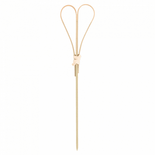 Pique coeur en bambou 12 cm - pack de 100 unités