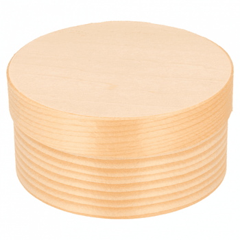 Mini boîte cyclindrique en bambou avec couvercle 8x4cm - carton de 200 unités