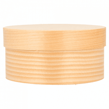Mini boîte cyclindrique en bambou avec couvercle 8x4cm - carton de 200 unités