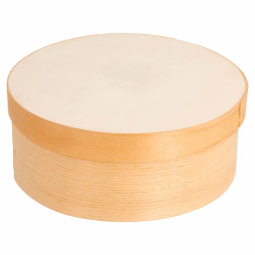 Mini boîte cyclindrique en bambou avec couvercle 13x5cm - carton de 100 unités