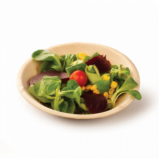 Assiette creuse en feuille de palmier 12.5 x 3 (h) cm - carton de 200 unités