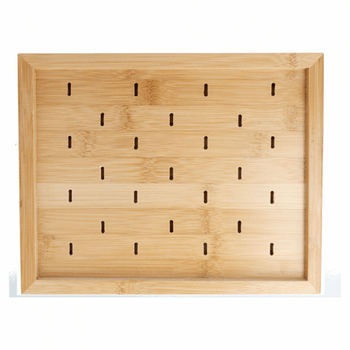 Plateau en bambou pour 25 piques type Golf 25x20 cm