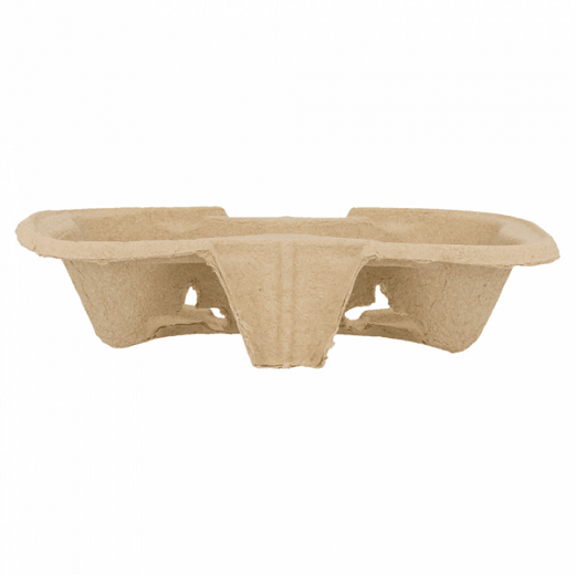 Porte Gobelets en carton recyclé 2 emplacements  - Carton de 480 unités